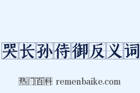 哭长孙侍御反义词是什么意思的图片